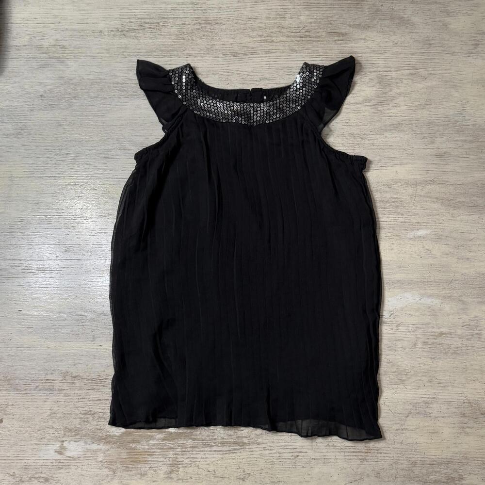 EUC Piper Black Silver Sequin Dress Size 6 6X
